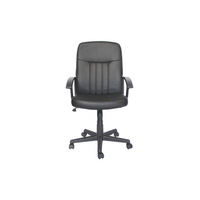 The Ecogerencial is a black office chair featuring armrests, a high backrest, cushioned seat, and casters on a five-point base. It offers adjustable height and is shown against a plain white background.